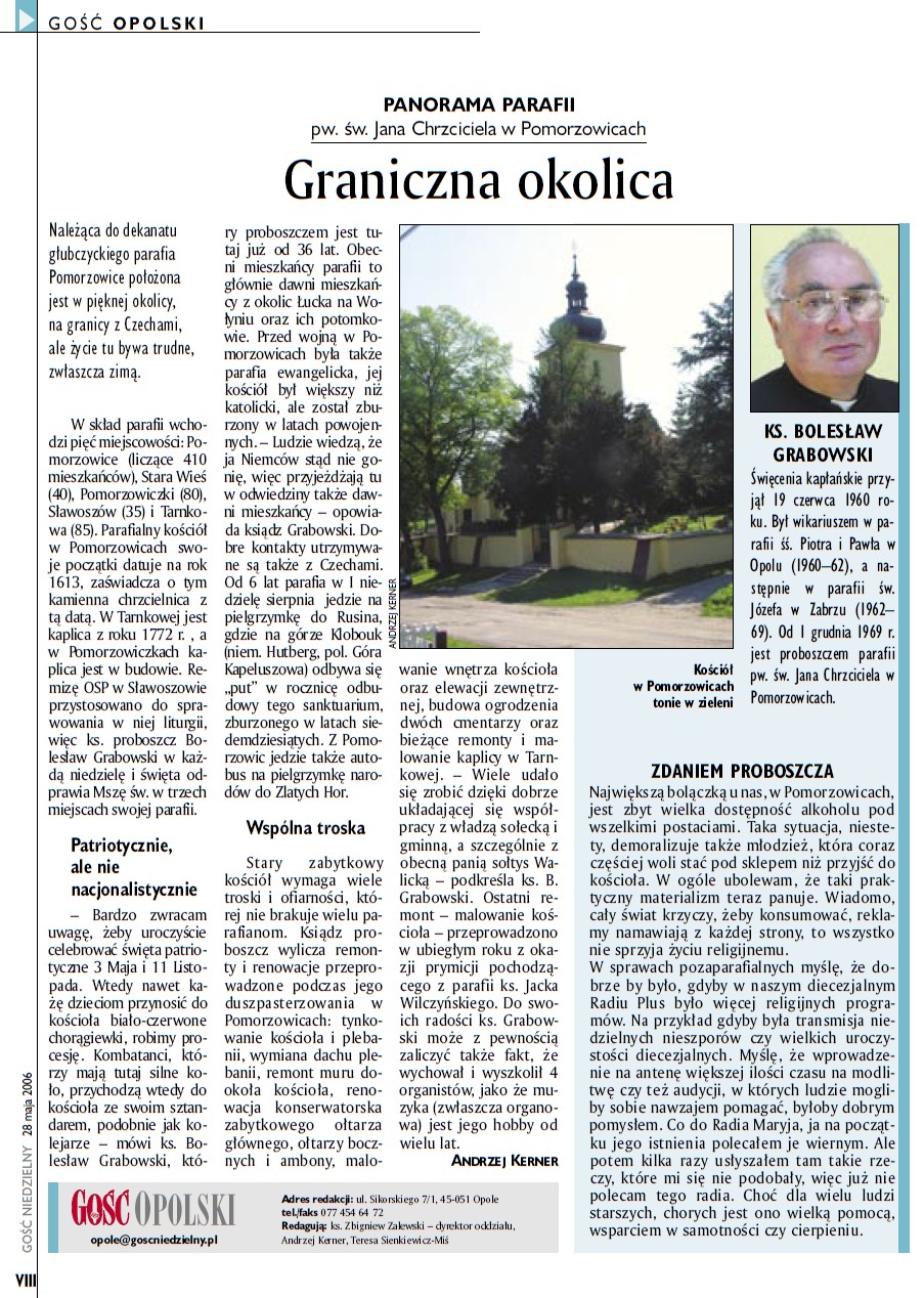 Artykuł z Gościa Niedzielnego — Graniczna okolica, 2006